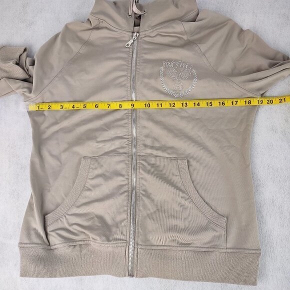BCBG MaxAzria Tan/Beige/Light Brown, Women's Zip Up Hoodie. Size Large - Picture 12 of 16